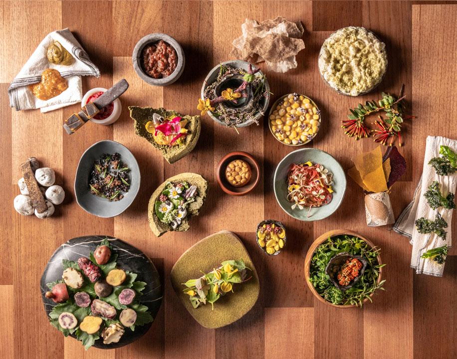 A selection of different Peruvian dishes with beautiful presentation at Mil Centro.